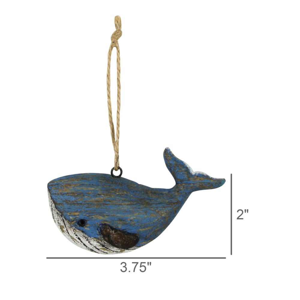 Blue Whale Ornament Set of 2 by HomArt - Image 2