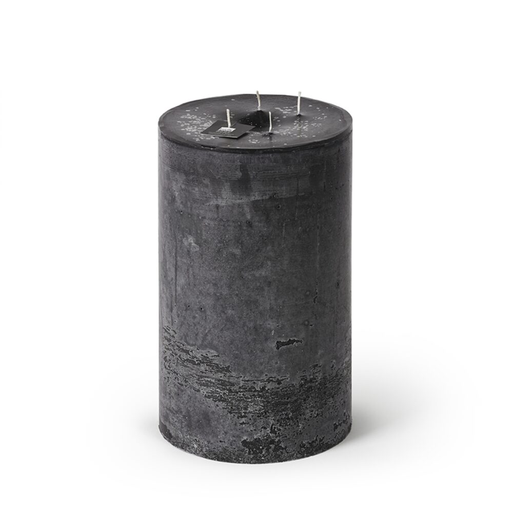 Black 4-Wick Pillar Candle by BIDKhome