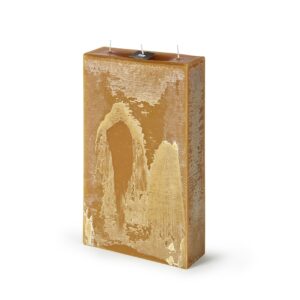 Rectangular 3 Wick Brique Pillar Candle by BIDKhome