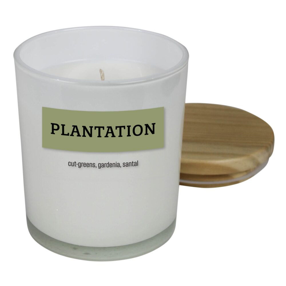 Element Plantation Cut Greens, Gardenia and Santal Candle by HomArt - Image 2