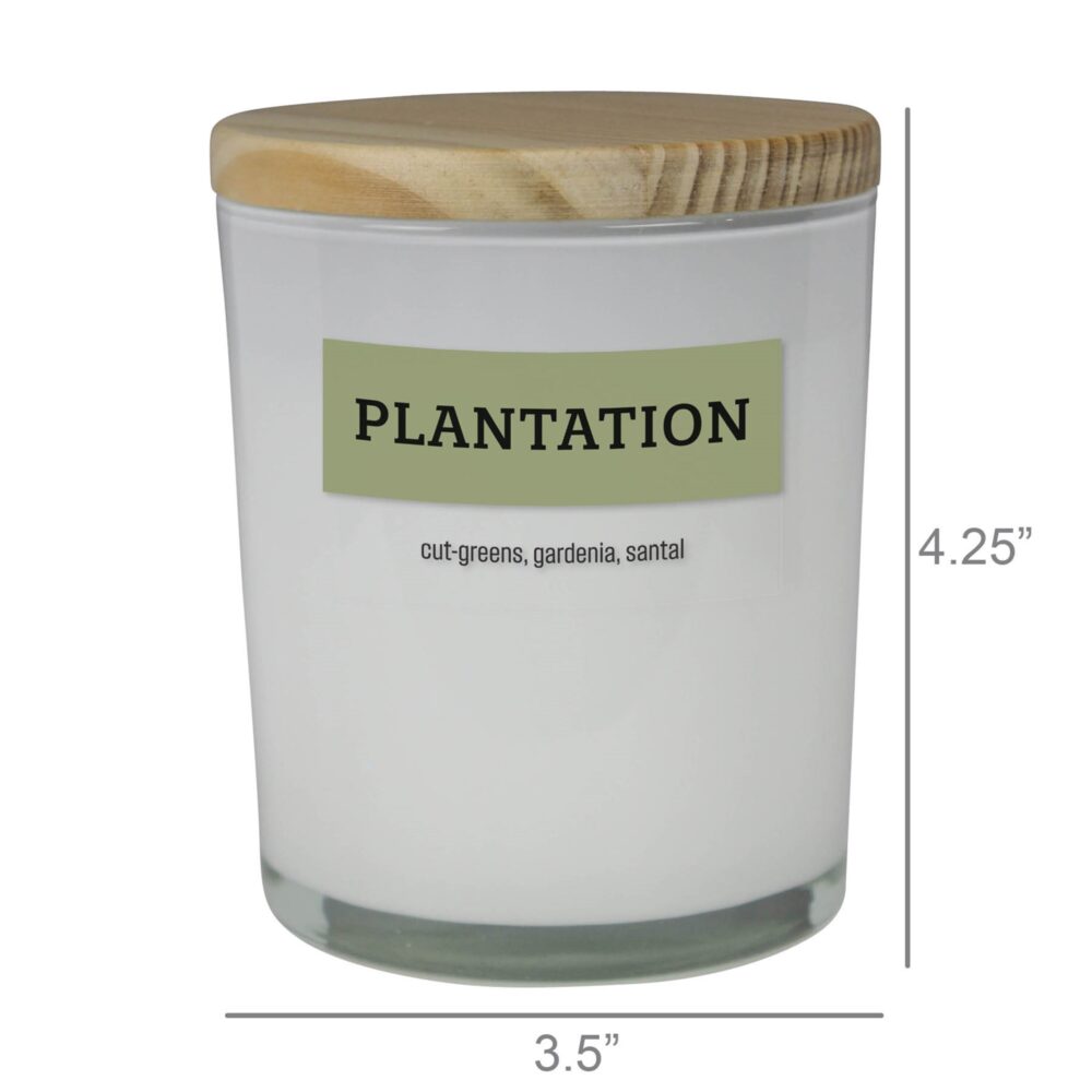 Element Plantation Cut Greens, Gardenia and Santal Candle by HomArt - Image 4