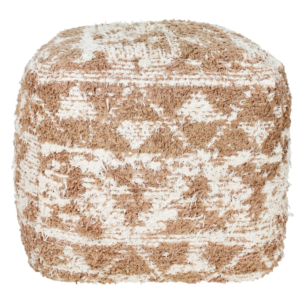 La Palma Clay and White Pouf by HomArt - Image 2