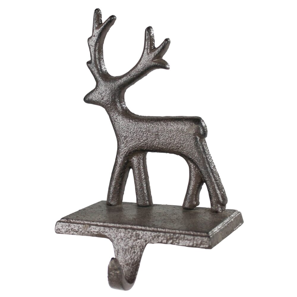 Cast Iron Deer Stocking Holder by HomArt