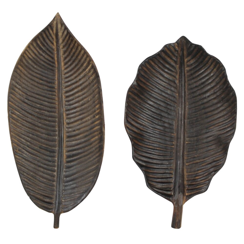 Wood Leaves Set of 2 by HomArt - Image 2