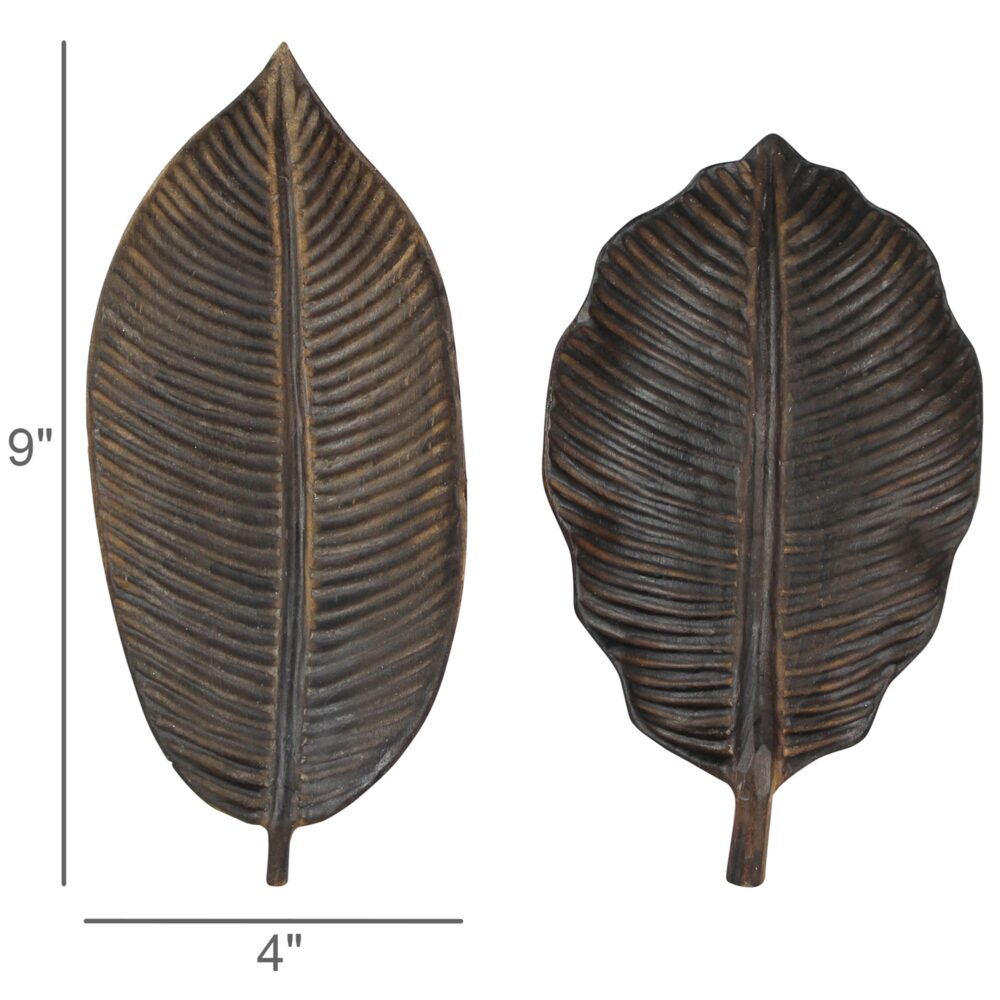 Wood Leaves Set of 2 by HomArt - Image 5