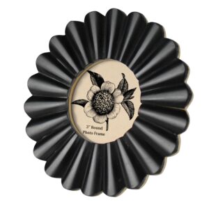 Scalloped Black 3" Round Frame by HomArt