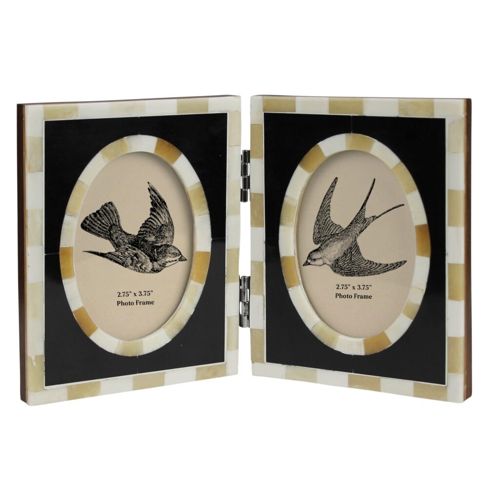 Horn and Bone Double Frame by HomArt