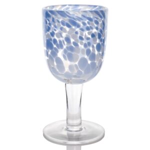 Torcello Spotted Blue and White Wine Glass Set of 4 by Abigails