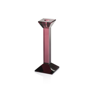 Amethyst Carmac Colored Crystal Glass Taper Candle Holder  by Zodax