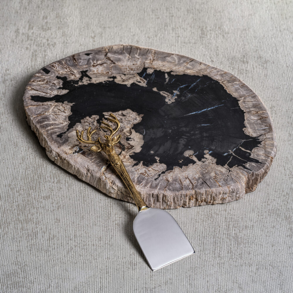 Brasilia Petrified Wood Cheese Board by Zodax