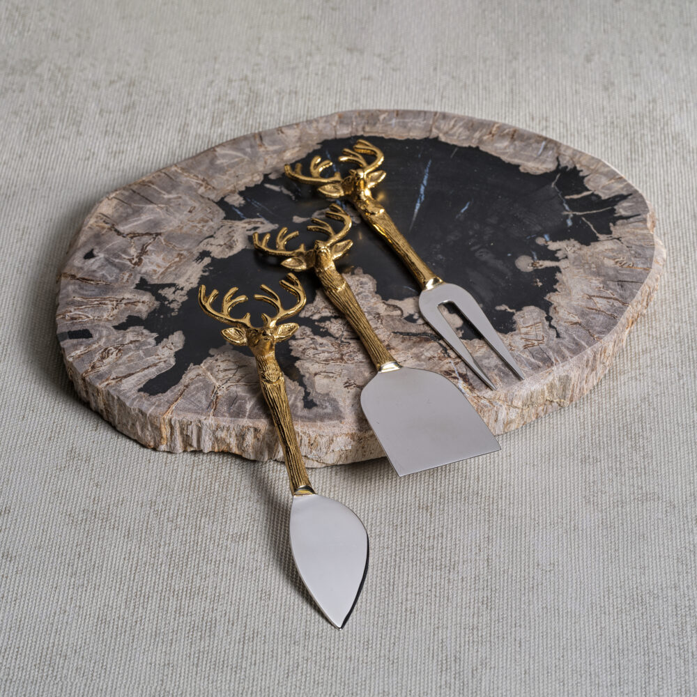 Brasilia Petrified Wood Cheese Board by Zodax