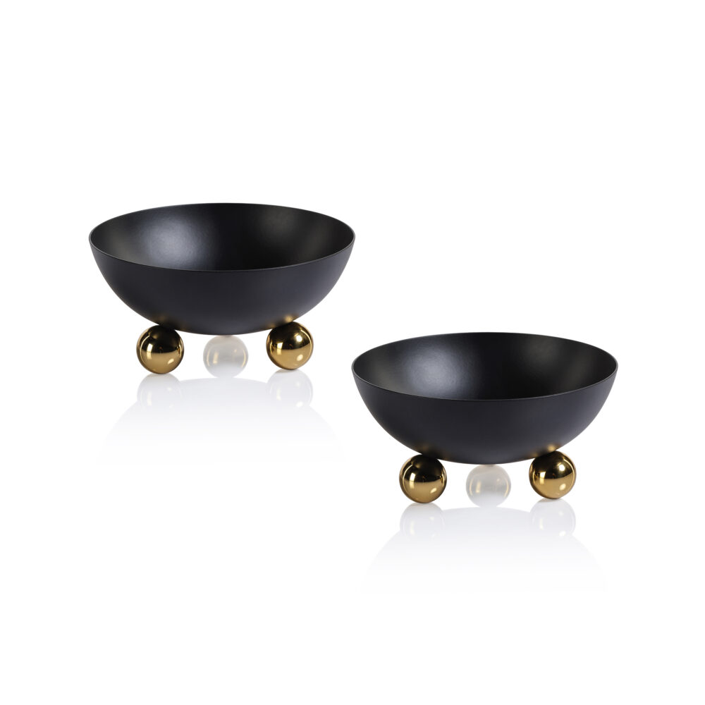 Marzell Stainless Steel Condiment Bowls, Set of 2 by Zodax
