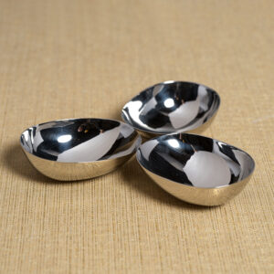 Stassi Polished Stainless Steel Triple Nut Bowl  by Zodax