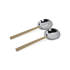Stassi Two-Tone Polished Salad Server Set by Zodax