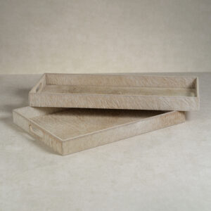 Rutbeek Hair-On-Hide Leather Serving Tray by Zodax