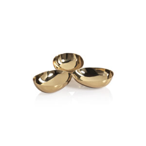 Stassi Polished Stainless Steel Triple Nut Bowl  by Zodax