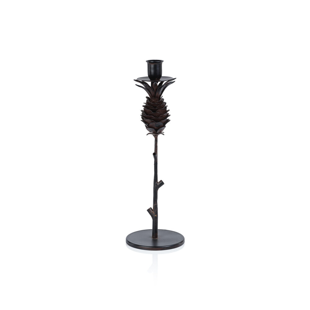 Medium Brunel Pinecone Design Wrought Iron Candleholder   by Zodax