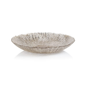 Chiara Fusion Shallow Glass Serving Bowls, Set of 4 by Zodax