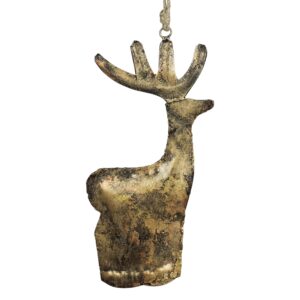 Antique Brass Reindeer Bell by HomArt