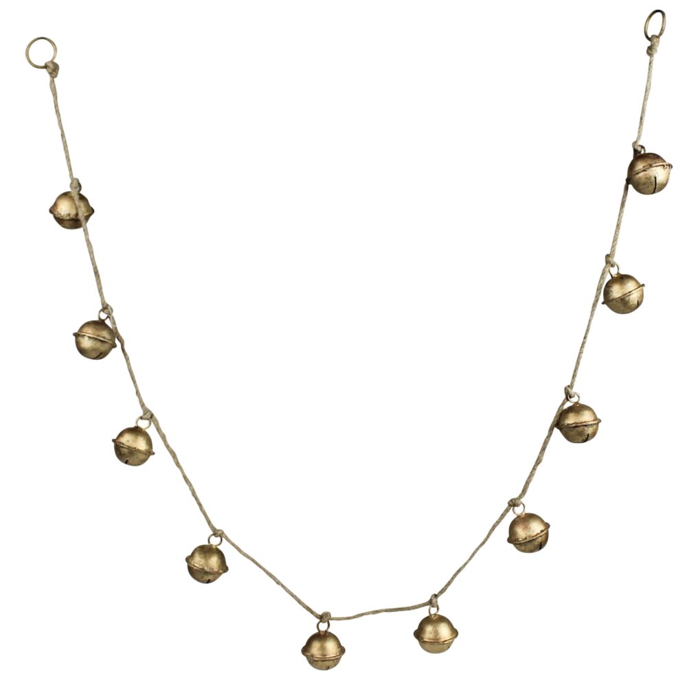 Strand of Antique Brass Bells by HomArt