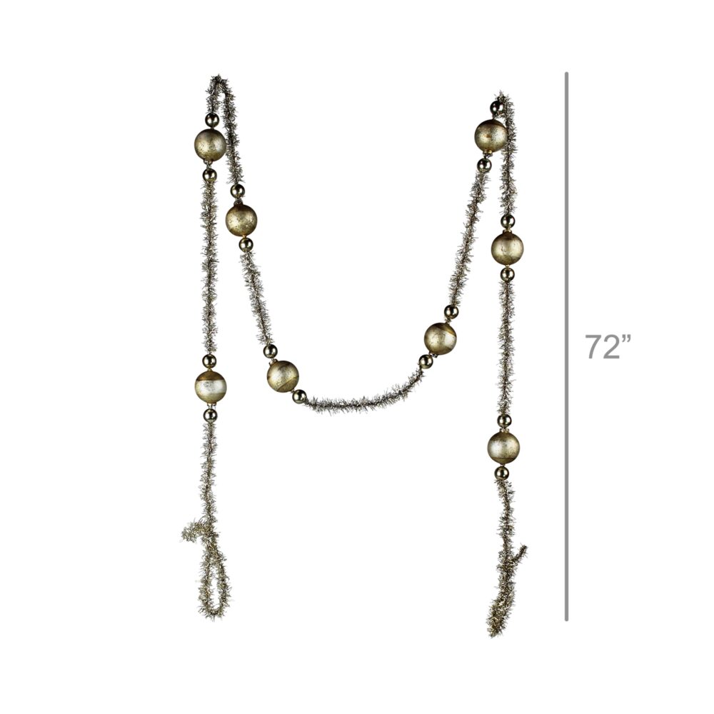 Gold Glass and Tinsel Garland by HomArt - Image 3