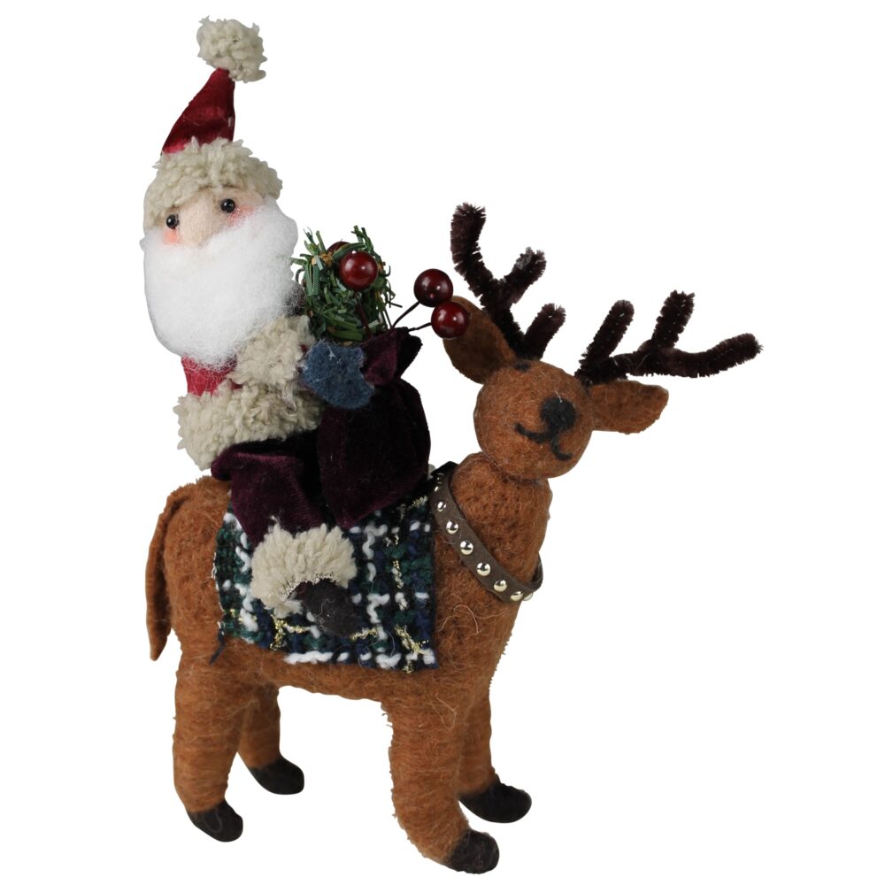 Felt Santa on Deer by HomArt