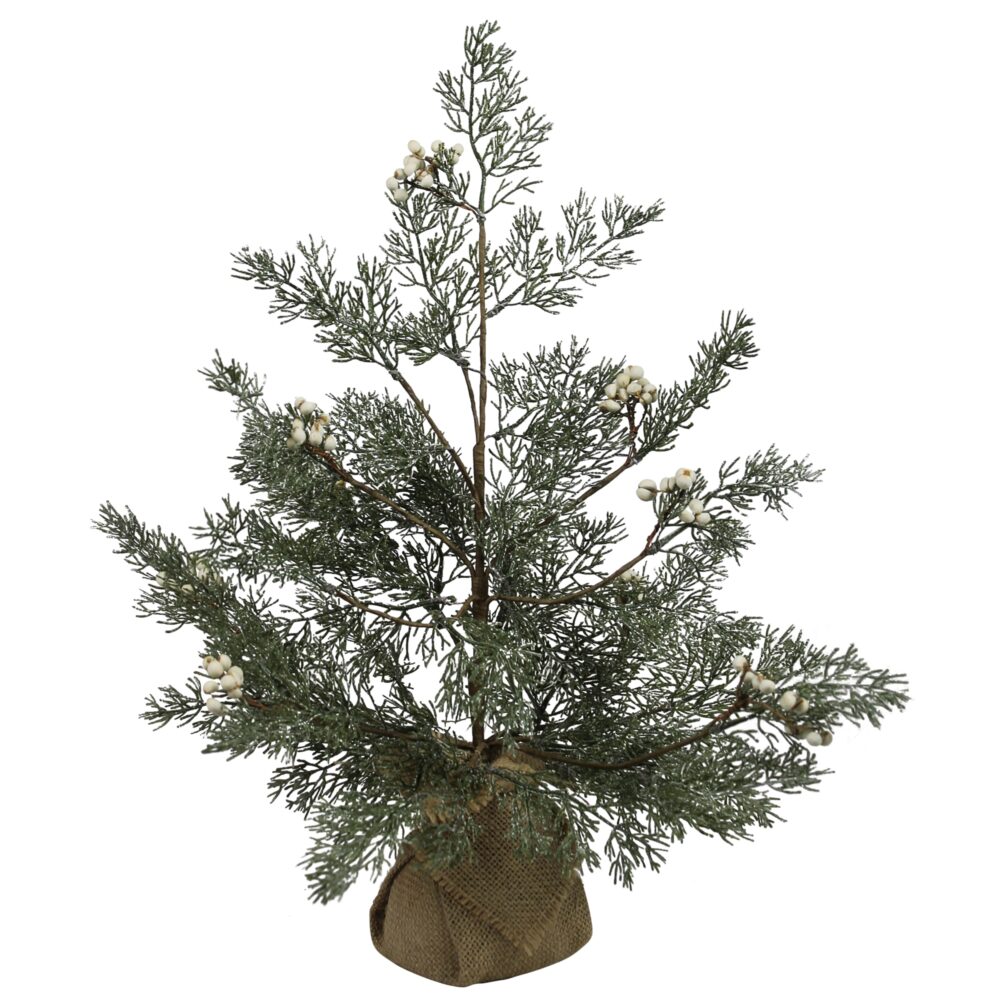 18" Faux Tree with Tallow Berries by HomArt