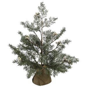 18" Faux Tree with Tallow Berries by HomArt