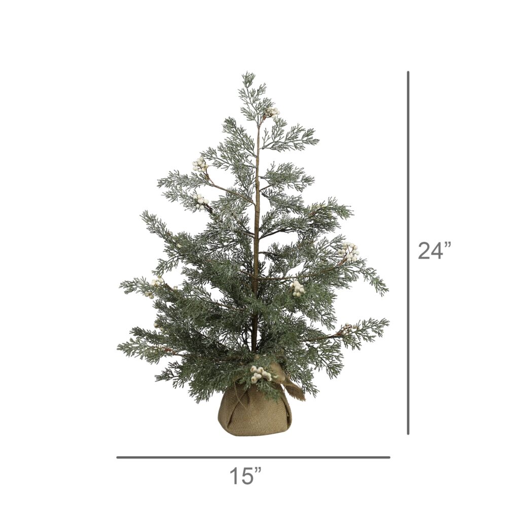 24" Faux Tree with Tallow Berries by HomArt - Image 2