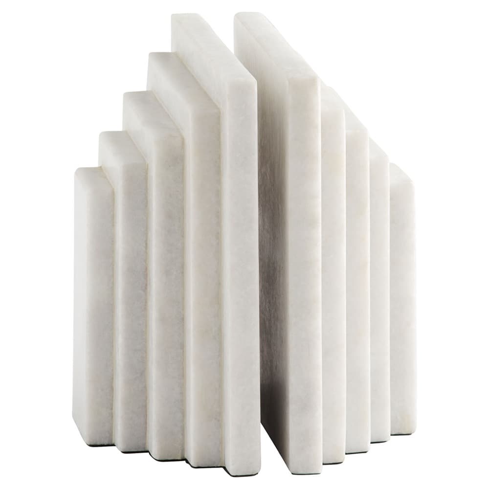 White Epilogue Bookends Designed by J Kent Martin for Cyan Design