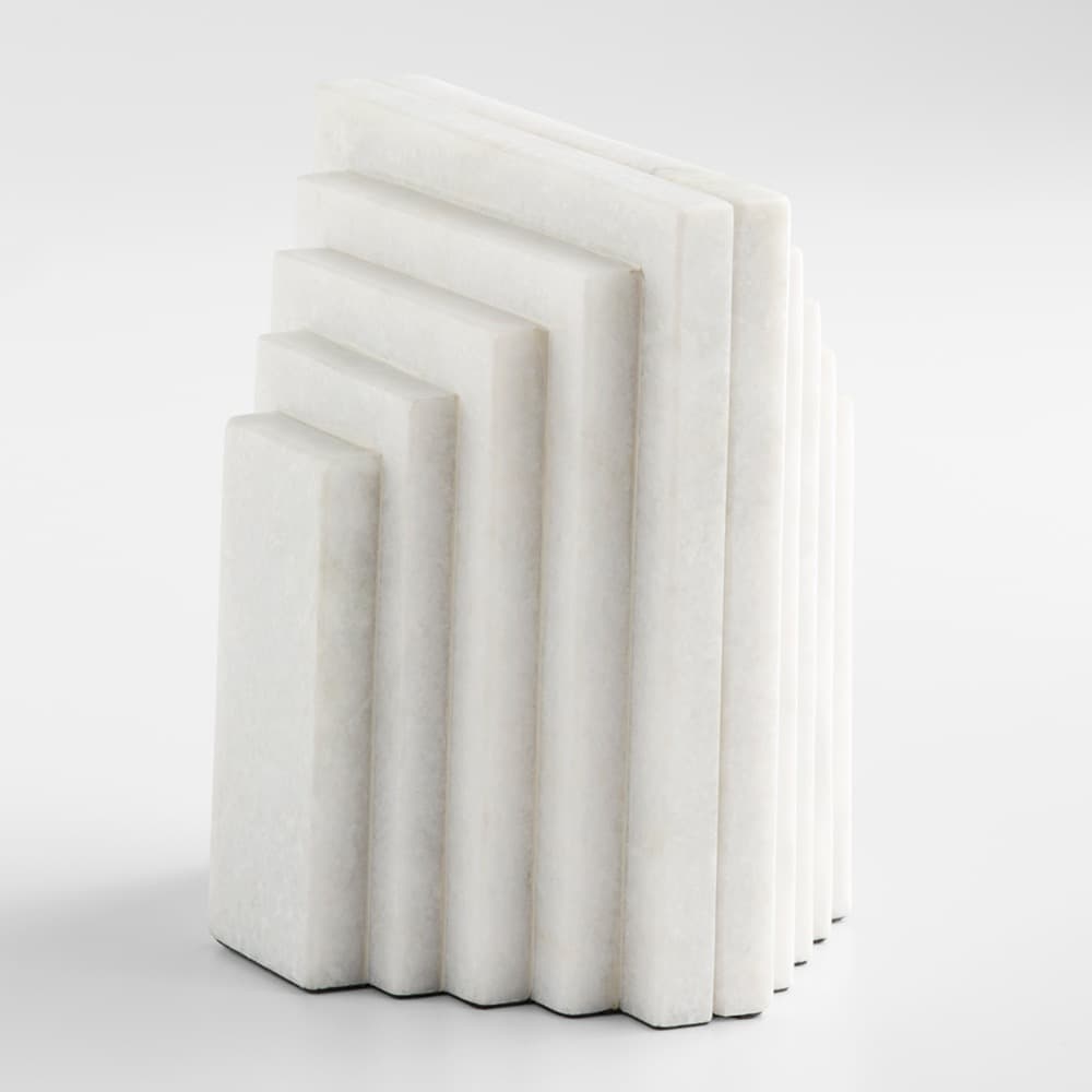 White Epilogue Bookends Designed by J Kent Martin for Cyan Design - Image 2