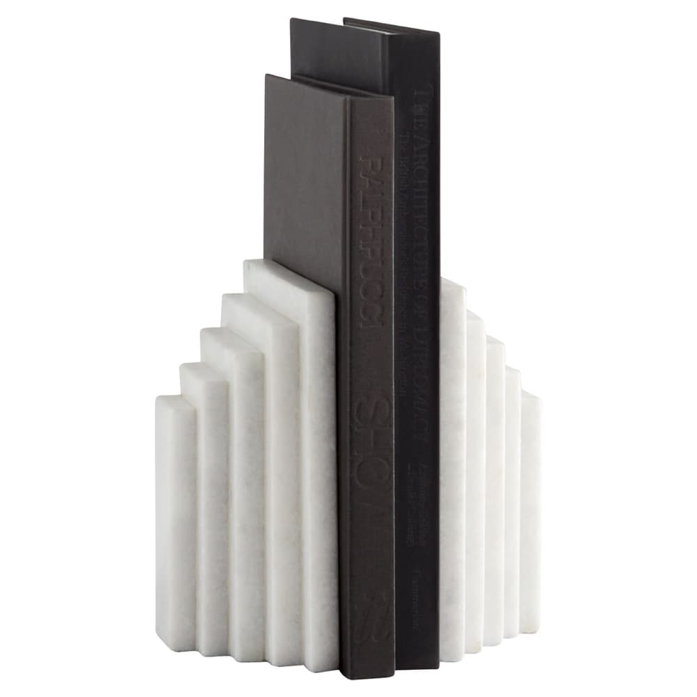 White Epilogue Bookends Designed by J Kent Martin for Cyan Design - Image 3