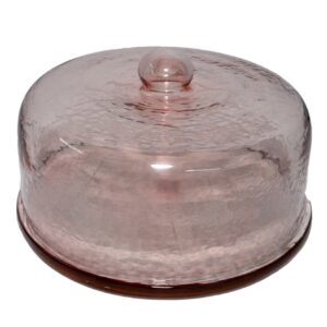 Light Pink Recycled Glass 11.3"d Domed Server by BIDKhome