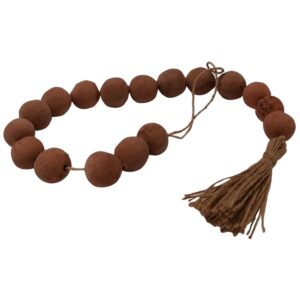 Natural Terracotta Beads with Tassel by BIDKhome
