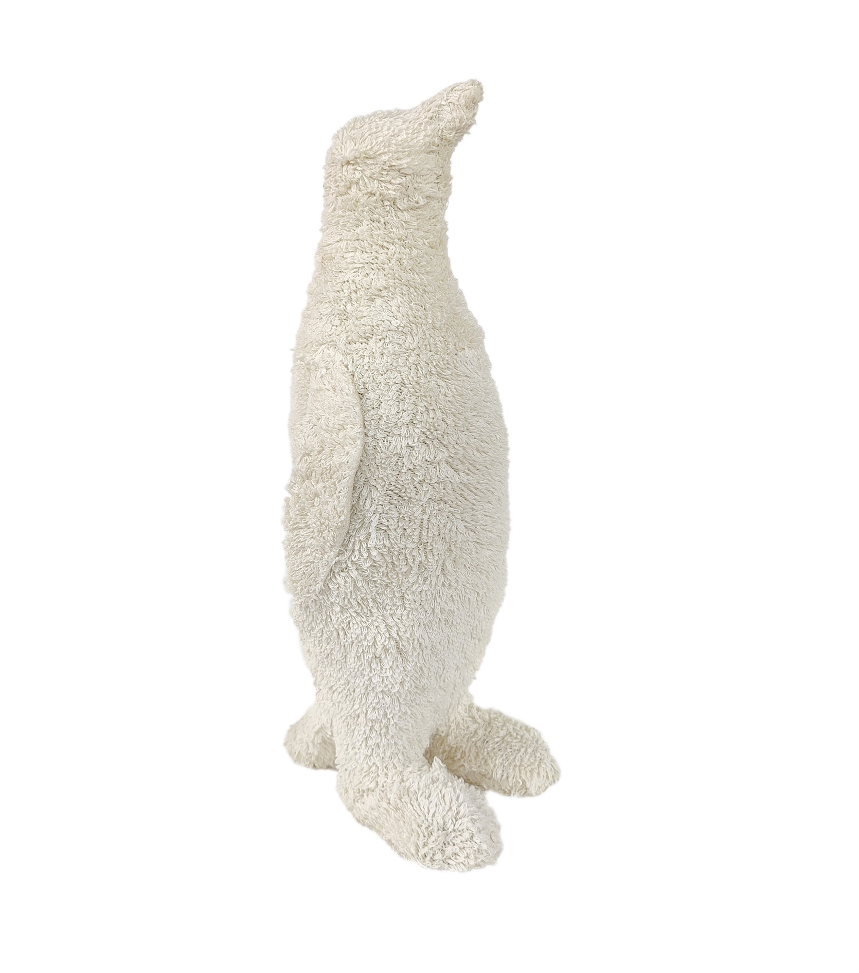 Medium Knitted White Boucle Penguin by BIDKhome