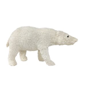Medium Knitted White Bocule Bear by BIDKhome