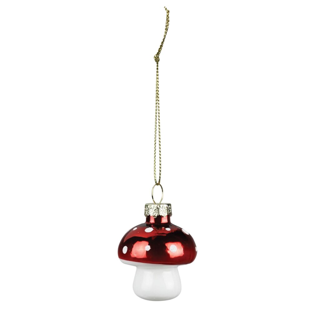 Glass Mushroom Ornaments Set of 6 by HomArt - Image 2