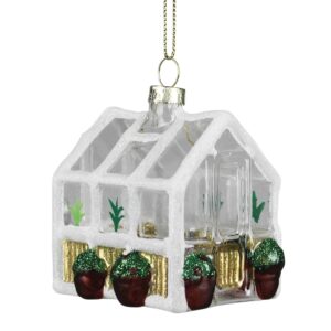 Glass Greenhouse Ornaments Set of 2 by HomArt