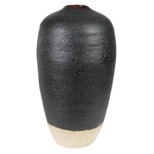 Umbria Black Ceramic Vase by HomArt