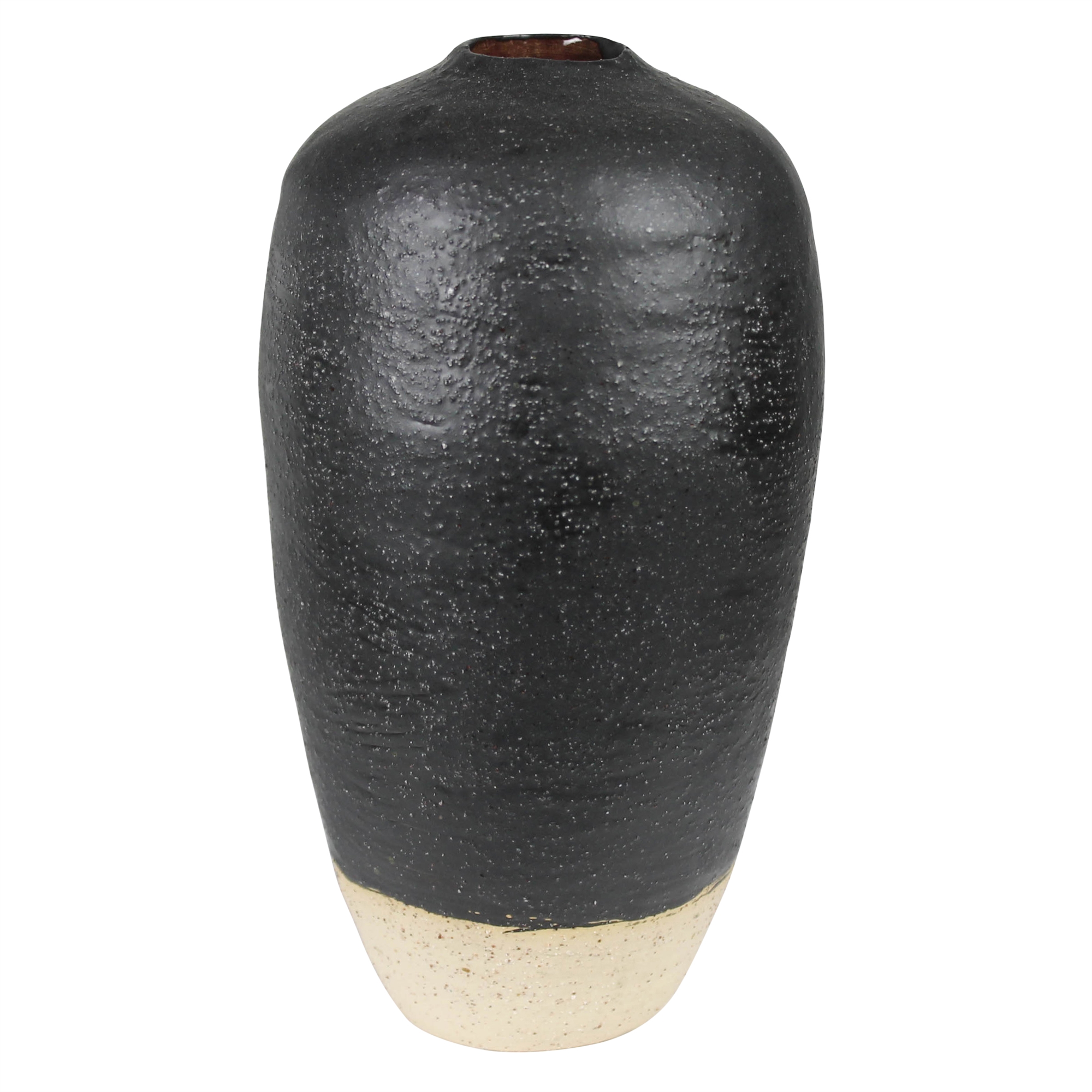 Umbria Black Ceramic Vase by HomArt