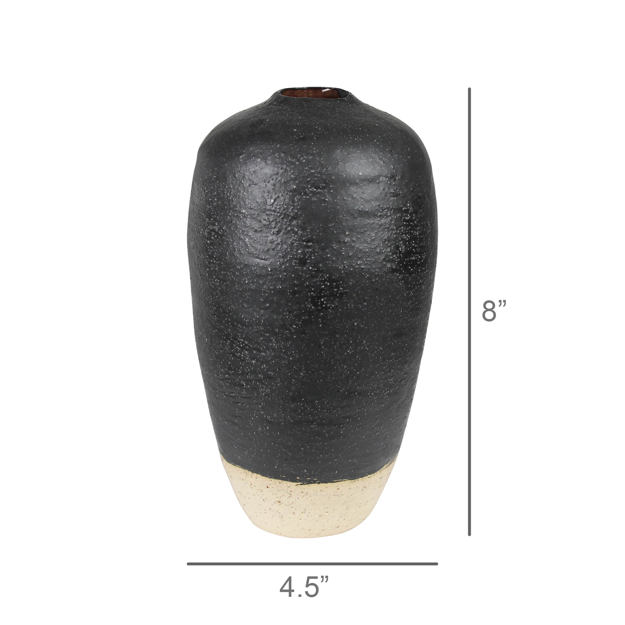 Umbria Black Ceramic Vase by HomArt - Image 2