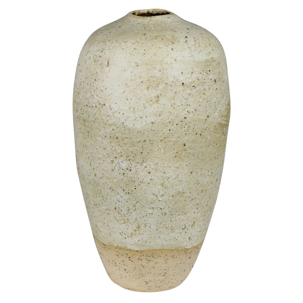 Umbria White Ceramic Vase by HomArt