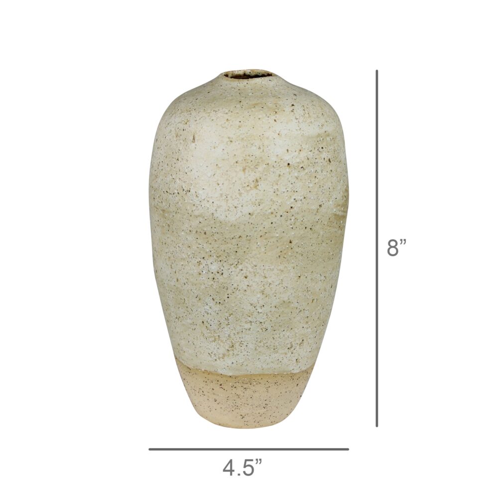 Umbria White Ceramic Vase by HomArt - Image 2