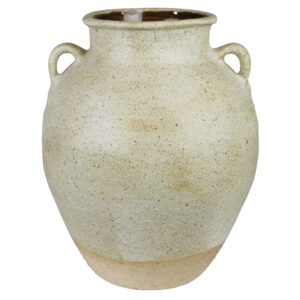 Large White Umbria Pot with Large Handles by HomArt