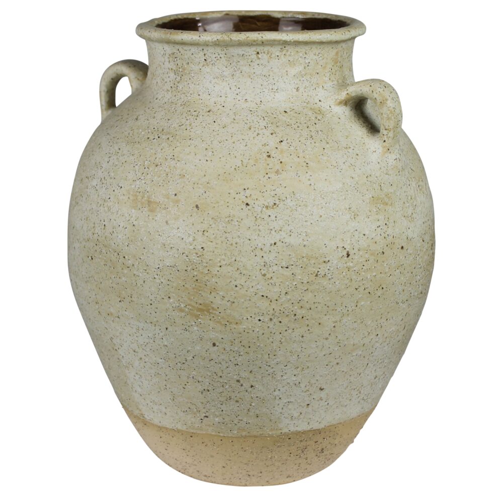 Large White Umbria Pot with Large Handles by HomArt - Image 2