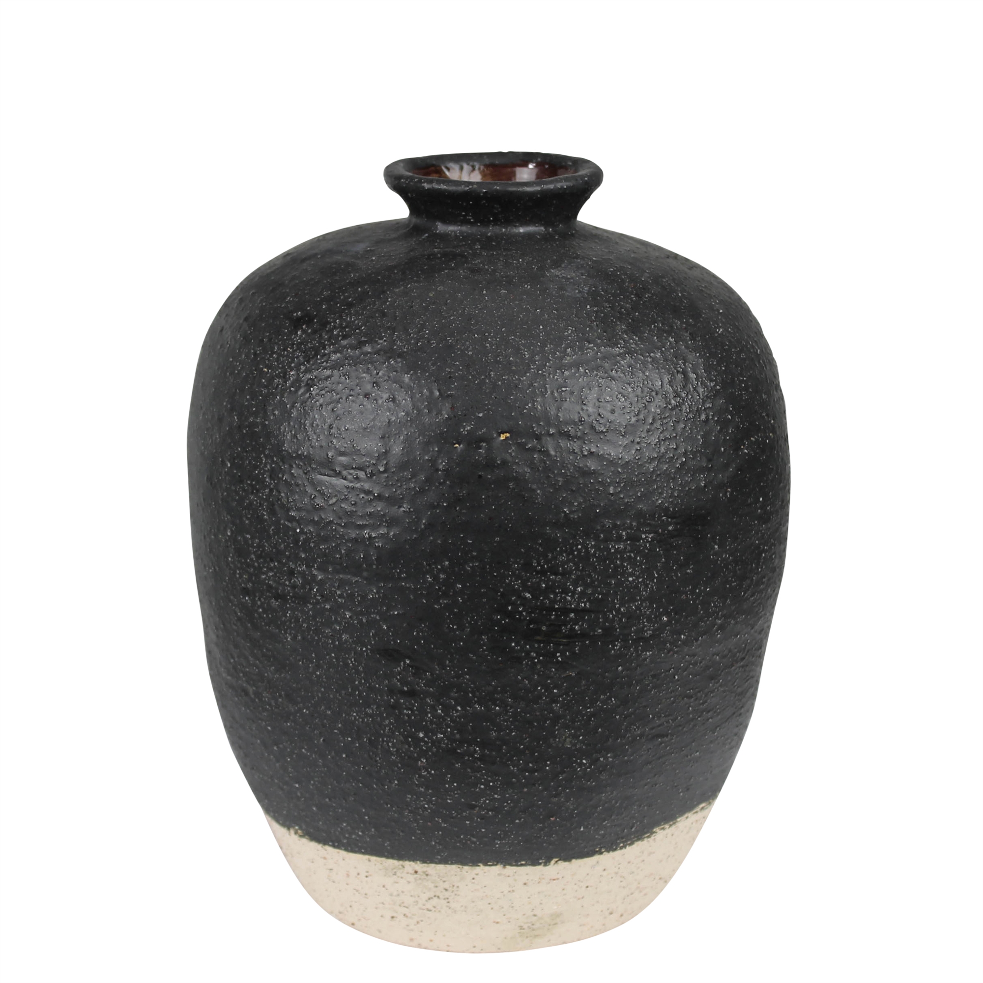 Umbria Black Ceramic Vase by HomArt