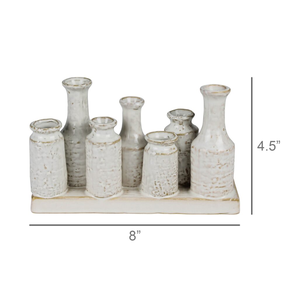 Quinn Ceramic Cluster of 7 Vases by HomArt111 - Image 3