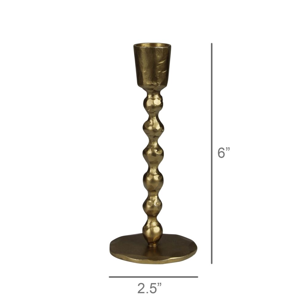 Talega Beaded Brass Stem Taper Holders by HomArt - Image 3