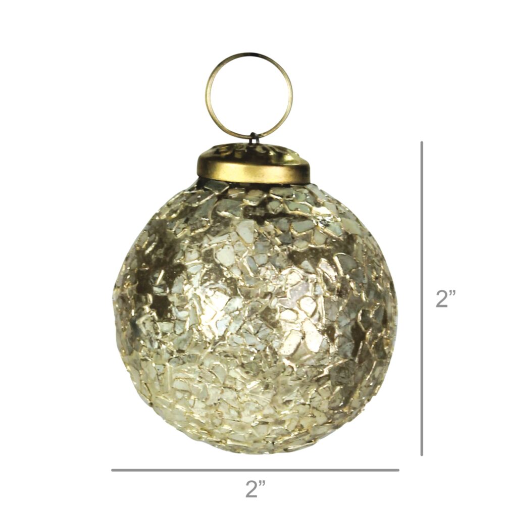 Small Elsa Glass Flake Ornament Set of 4 by HomArt - Image 3