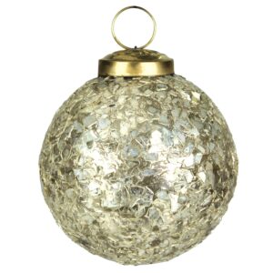 Medium Elsa Glass Flake Ornament Set of 3 by HomArt